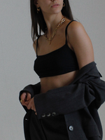 Afbeelding in Gallery-weergave laden, Leo high cut bra- Charcoal | HARA the label