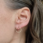 Load image into Gallery viewer, Open Circle Dangle stud //ONE PIECE