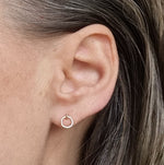 Load image into Gallery viewer, Open Circle Dangle stud //ONE PIECE