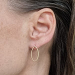 Load image into Gallery viewer, Open Oval Dangle stud //ONE PIECE