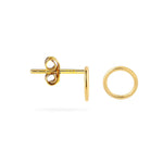 Load image into Gallery viewer, Gold Plated Circle Stud Earrings 3 MM