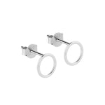 Load image into Gallery viewer, Silver Circle Stud Earrings 3 MM