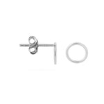 Load image into Gallery viewer, Silver Circle Stud Earrings 3 MM