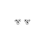 Load image into Gallery viewer, Silver Triple Stud Earrings