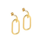 Afbeelding in Gallery-weergave laden, Gold Plated Oval Earrings