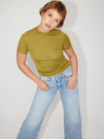 Load image into Gallery viewer, Green Ribbed T-shirt | Rhea.
