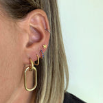 Afbeelding in Gallery-weergave laden, Gold Plated Oval Earrings