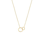 Load image into Gallery viewer, Gold Plated Necklace with Double Circle