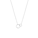 Load image into Gallery viewer, Silver Plated Necklace with Double Circle
