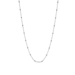 Load image into Gallery viewer, Long Silver Necklace with Balls 72CM