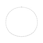 Load image into Gallery viewer, Long Silver Necklace with Balls 72CM