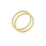 Load image into Gallery viewer, Pair of Gold Plated Braided Rings