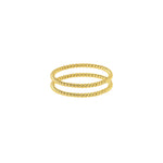 Load image into Gallery viewer, Pair of Gold Plated Braided Rings