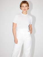 Load image into Gallery viewer, White Ribbed T-shirt | Rhea.