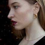 Afbeelding in Gallery-weergave laden, Gold Plated Indian Jaipur Hoop Earrings