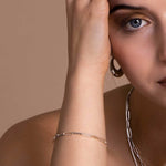 Load image into Gallery viewer, Silver Bracelet Long Link