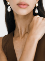Load image into Gallery viewer, Riles Baroque Pearl Earrings | Young Frankk

