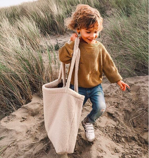 Studio Noos Teddy leopard Ecru Mom-Bag