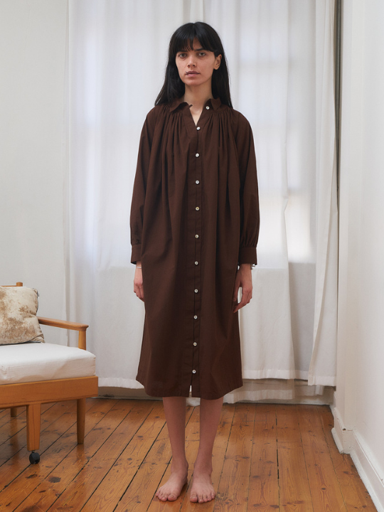 Longsleeved Brown Shirtdress | By Signe
