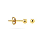 Load image into Gallery viewer, Gold Plated Classic Stud Earrings 3 MM
