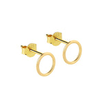 Load image into Gallery viewer, Gold Plated Circle Stud Earrings 3 MM
