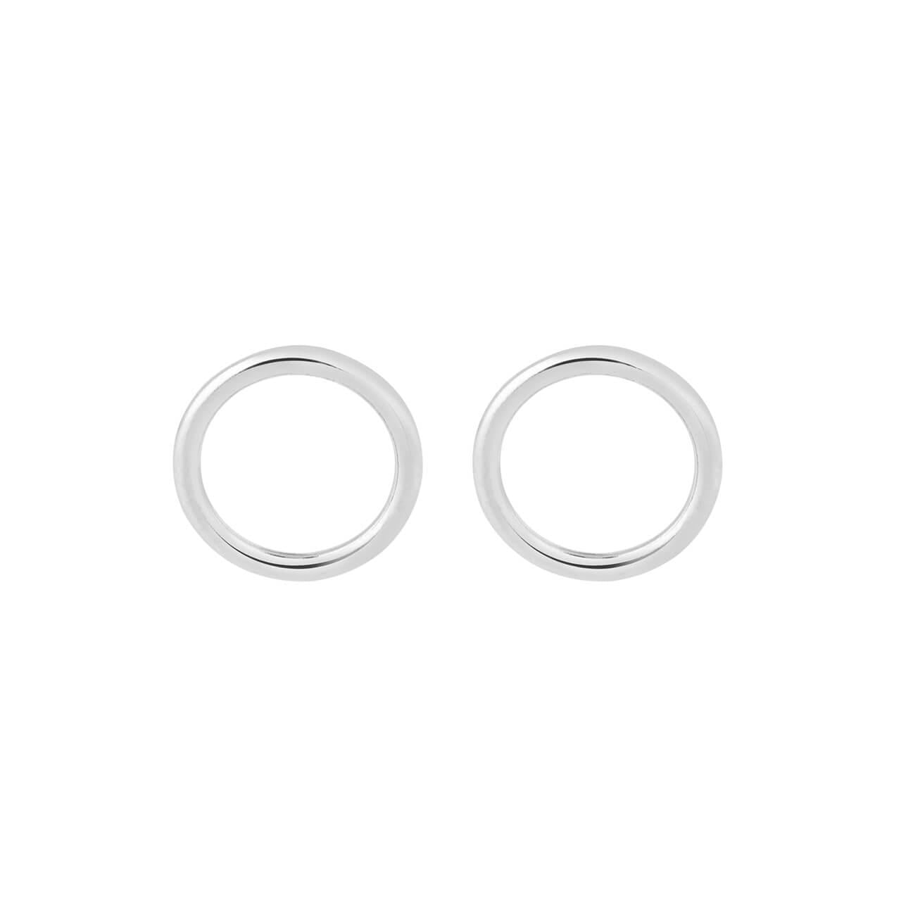 Silver Circle Stud Earrings 3 MM