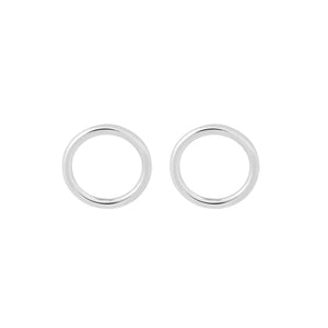 Silver Circle Stud Earrings 3 MM