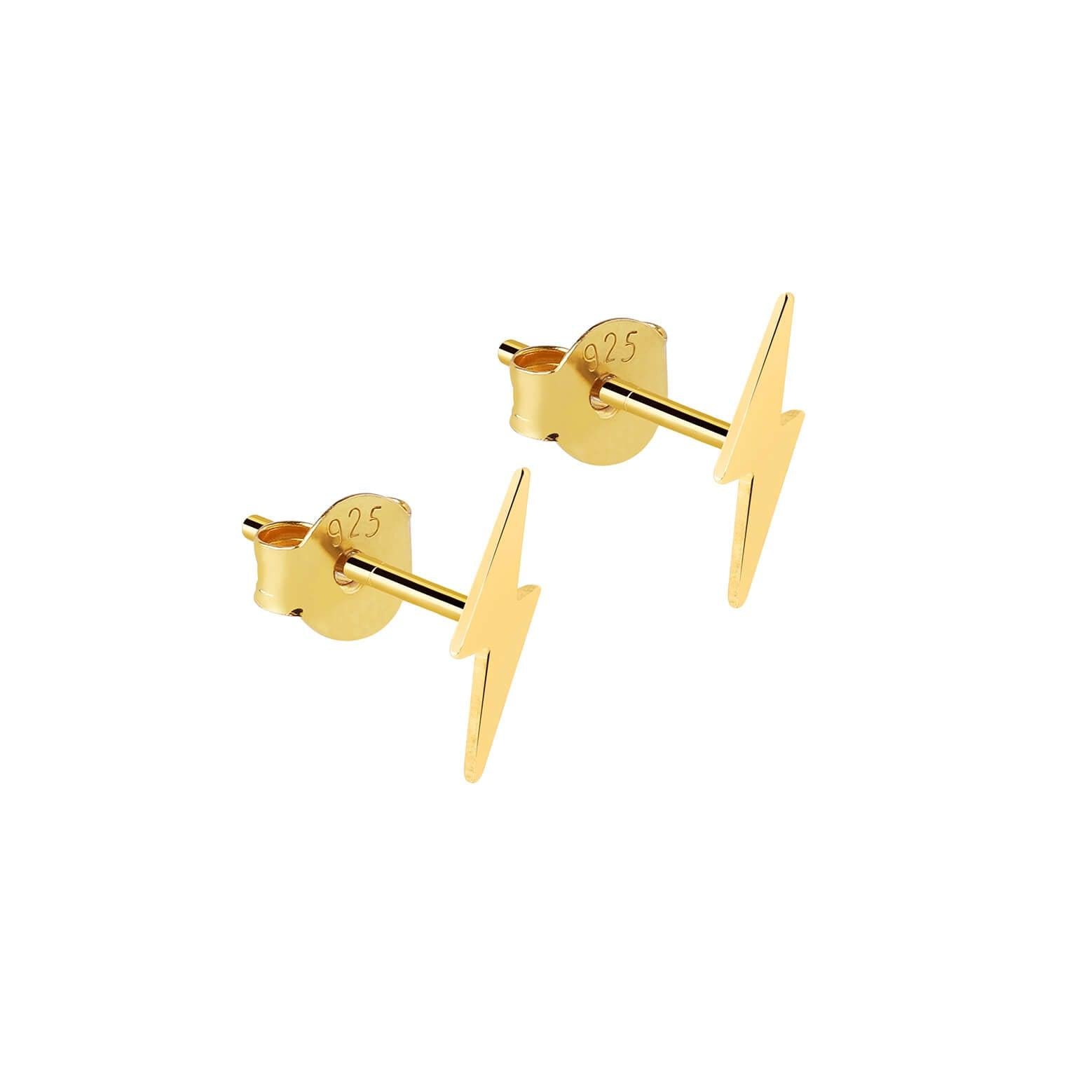 Gold Plated Flash Stud Earrings