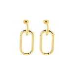Load image into Gallery viewer, Gold Plated Oval Earrings
