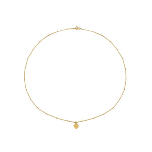 Gold Plated Necklace with Heart