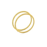 Load image into Gallery viewer, Pair of Gold Plated Braided Rings

