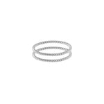Load image into Gallery viewer, Pair of Braided Silver Rings
