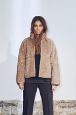 Load image into Gallery viewer, Co&#8217;Couture Abel Fur Jacket &#8211; Walnut
