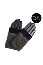 Load image into Gallery viewer, Markberg Helly Glove &#8211; Black w/ Black + Grey + Olive
