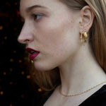 Load image into Gallery viewer, Gold Plated Indian Jaipur Hoop Earrings
